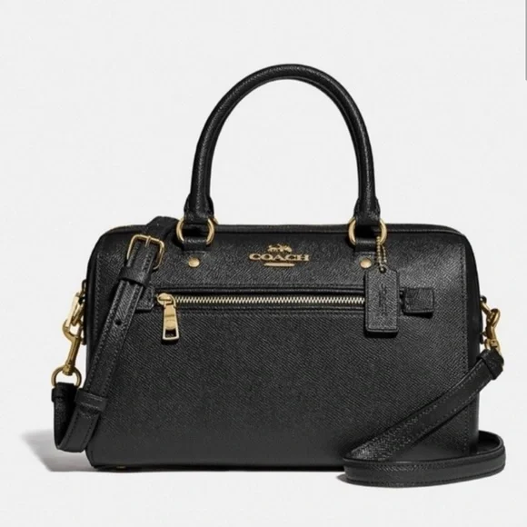 Coach Black Leather Handbag - Picture 1 of 13